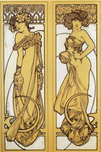 Two Standing Women. Design for Documents décoratifs. Plate 45. 1902