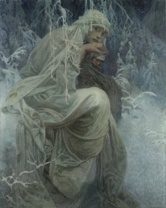 Femme aA‚A  l'embleme, Winter