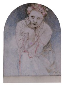 Seated Girl With A Garland