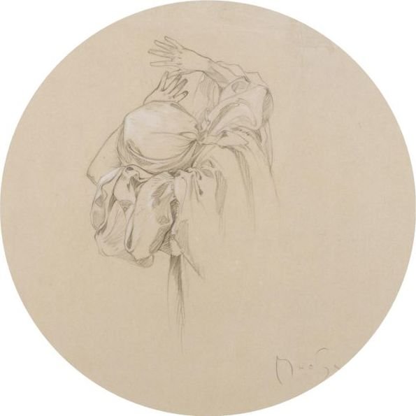 Study Of A Draped Female