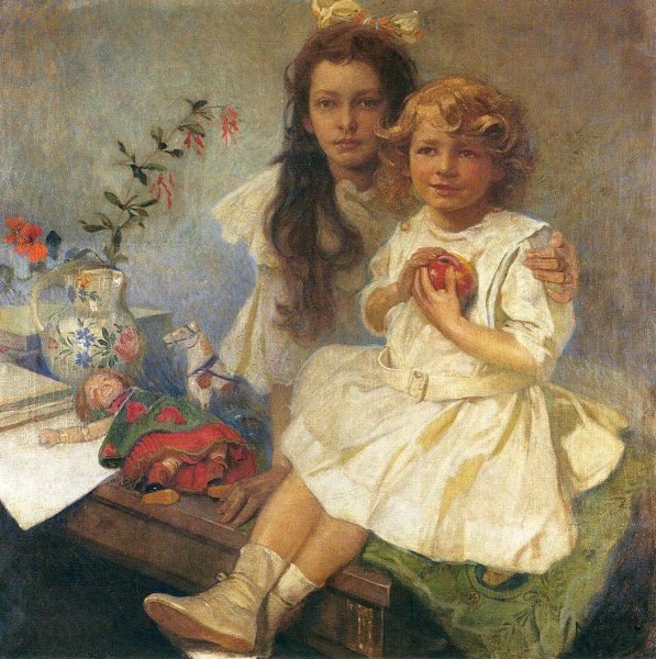 Jaroslava and Jiri - The Artist's Children. 1919